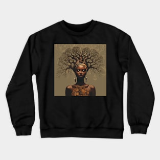 Strong Roots, Beautiful Soul Black Woman Afrocentric Crewneck Sweatshirt